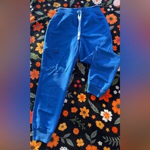 Figs Women’s Royal Blue High Waisted Zamora Jogger Scrub Pants SZ XS/P